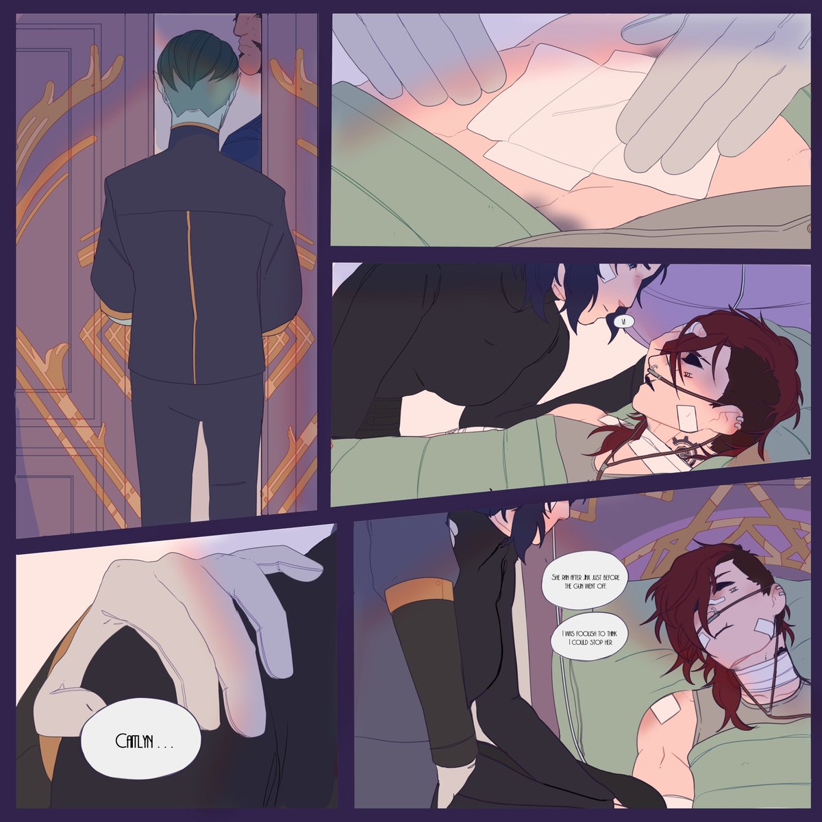 Gr_immi's tweet image. Part 1/? Little hurt/comfort comic doodles. A continuation of the care at the Kiramman estate after the commune explosion. Comforting her bruiser.
#caitvi #arcane #vi #violet #whump #caitlyn #grimmi #steb #tobias #kiramman #comic #doodle