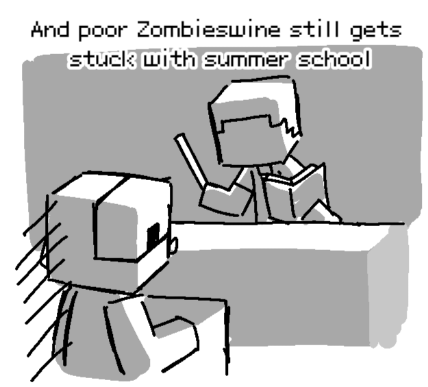 Hclip_CB3's tweet photo. (Part 2) Poor Zombieswine ;) #Minecraft #monsterschool #willcraft #willcraftanimations #minecraftart https://t.co/J1ZbJotvGD