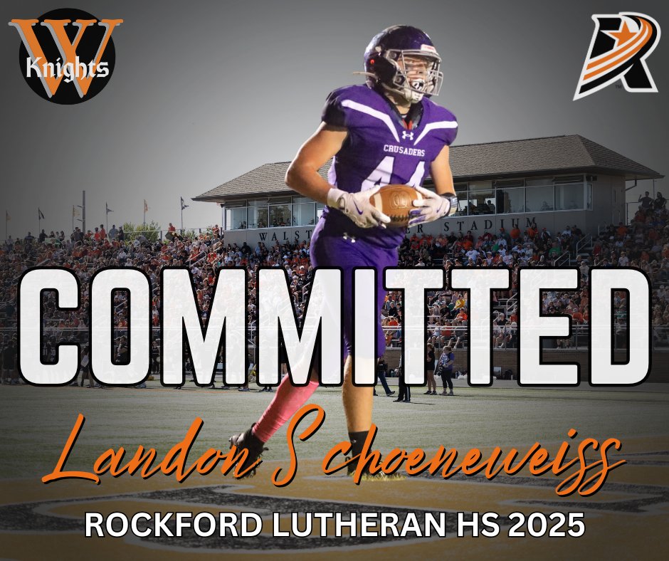 I am excited to announce my commitment to Wartburg College! I want to thank my Lord and Savior Jesus Christ for the blessing He has given me.  Thank you to everyone who has helped me achieve this opportunity, especially to the coaches at Wartburg! Go Knights! 🟠⚫️ <a href="/WartburgFB/">Wartburg Football</a>