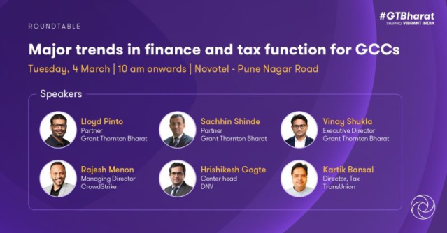 Join us at the #GTBharat roundtable, where our leaders, alongside esteemed industry experts, will share insights on GCC successes, challenges, and transformative journeys. Register now: brnw.ch/21wQQEW #GCCs #GCCIndia #GlobalFinance #TaxFunction bit.ly/4bd9YHy
