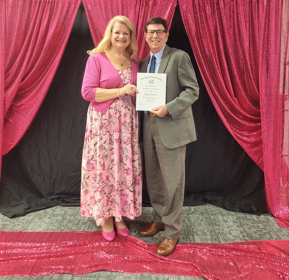 Congratulations Dr. Brown for receiving the PTA Life Member Award from Humble ISD Council of PTAs!