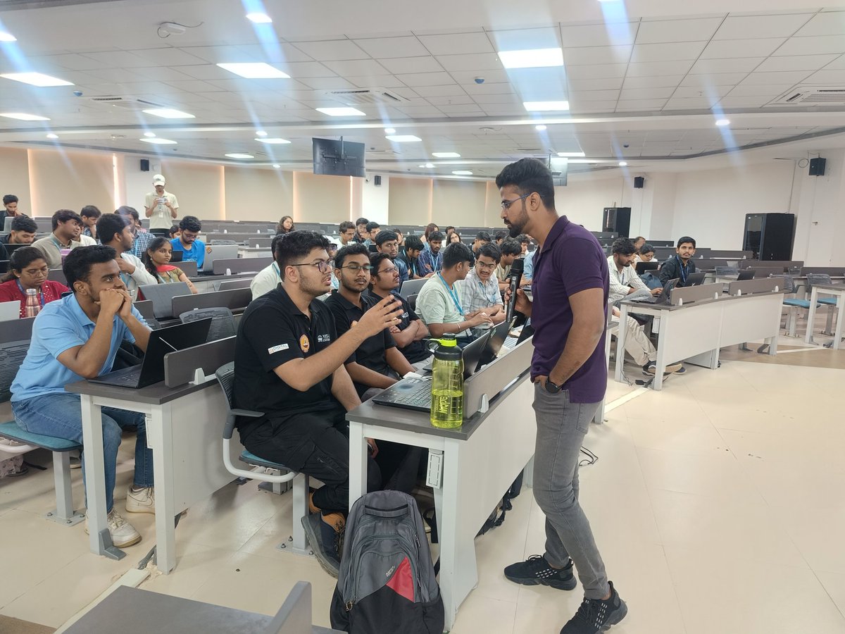 nullvja's tweet photo. 📸 Day 1 Highlights – Null x IIT Madras Bootcamp!

✅ Jai Ganesh S: GANs, LangChain, RAG &amp; AI chatbot security
✅ Deepan Raj: GPT, BERT &amp; hands-on custom BERT implementation
✅ Engaging Q&amp;A &amp; hands-on learning!

An action-packed day of AI &amp; cybersecurity insights!Excited for Day2 https://t.co/2TLBH40vIq