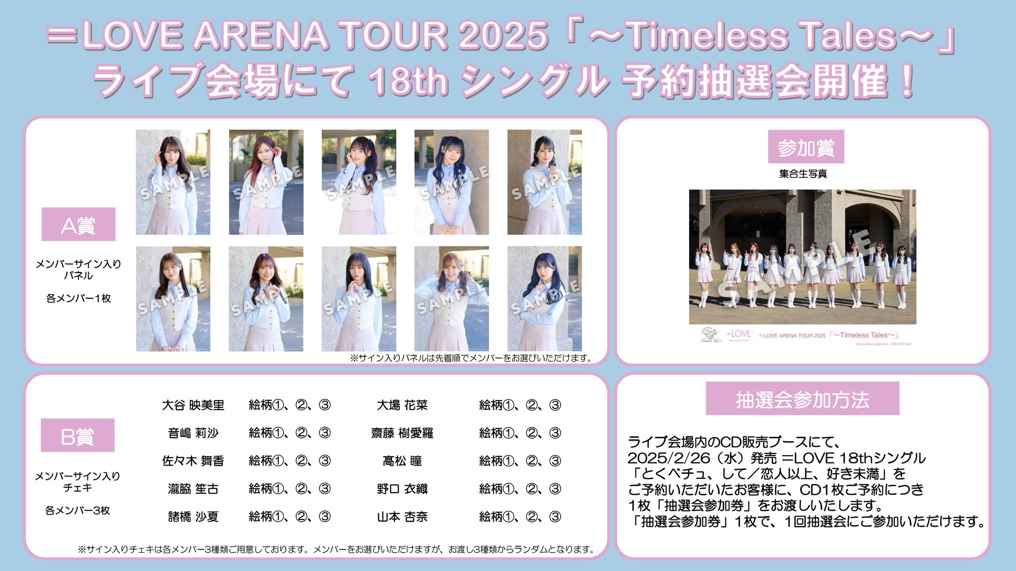 ＝LOVE イコラブ メンバー全員 直筆 サイン入りパネル LOVE 7周年コンサート「＝LOVE 7th ANNIVERSARY PREMIUM CONCERT