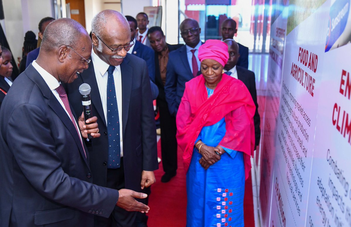 KeEquityBank's tweet photo. His Excellency Philemon Yang, the President of the United Nations General Assembly (UNGA), visited Equity for high-level discussions centered on youth innovation, digital technology, and sustainable development. During the visit, he was hosted by Equity Group’s Chairman Professor Isaac Macharia, alongside other Board members and senior managers. 

His visit to the Group included a tour of Equity's cutting-edge technology and innovation hub, which showcases the company's efforts to upskill young people in tech from the Equity Leaders Program.

The discussions also highlighted the importance of public-private partnerships in driving innovation and creating opportunities for young people in the digital economy.  

The meeting was also attended by the UNON Director General and UN Under Secretary, Zainab Hawa Bangura, with representation from Equity’s UN agency partners from UNHCR, WFP, UNICEF and UNDP and high-ranking members of the Kenyan government, further solidifying the partnership between Equity and the United Nations in achieving shared development goals. 

Read more: https://t.co/Kb1lgUrNNs

#EquityLeadersProgram #UNGA #EquityGroup #YouthInnovation #DigitalTechnology #SustainableDevelopment #PublicPrivatePartnerships #EmpoweringYouth

@MoICTKenya