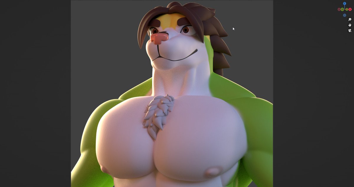 A Chesnaught I did a long time ago for a raffle uwu. 
the NSFW  ver at 🟦☁
#furryartwork #bara