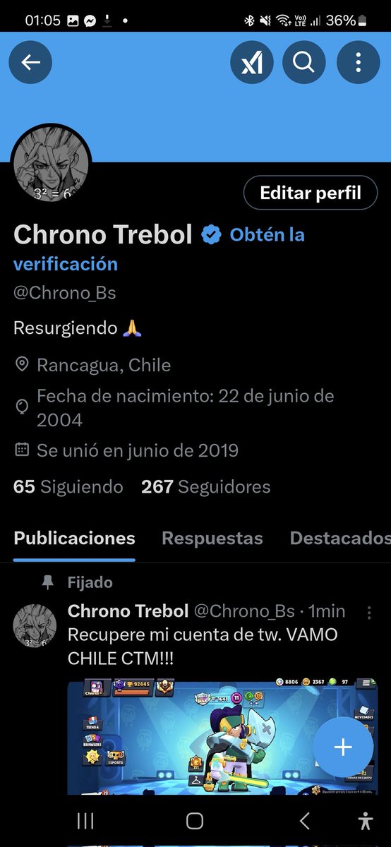 Chrono_bs1's tweet photo. Recupere mi vieja cuenta, Vayan a seguirla 🙏🔥 https://t.co/feBIy3t7Oj