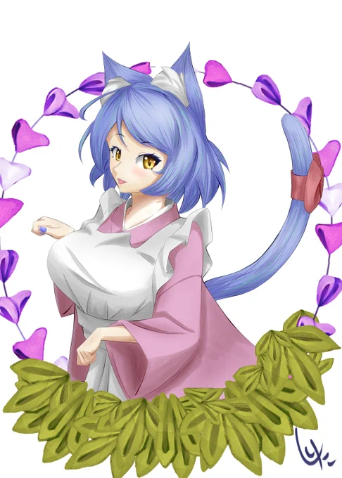 #猫の日 #にゃんにゃんにゃんの日 だそうでうちのにゃん娘～～菖～～～#菖画集 