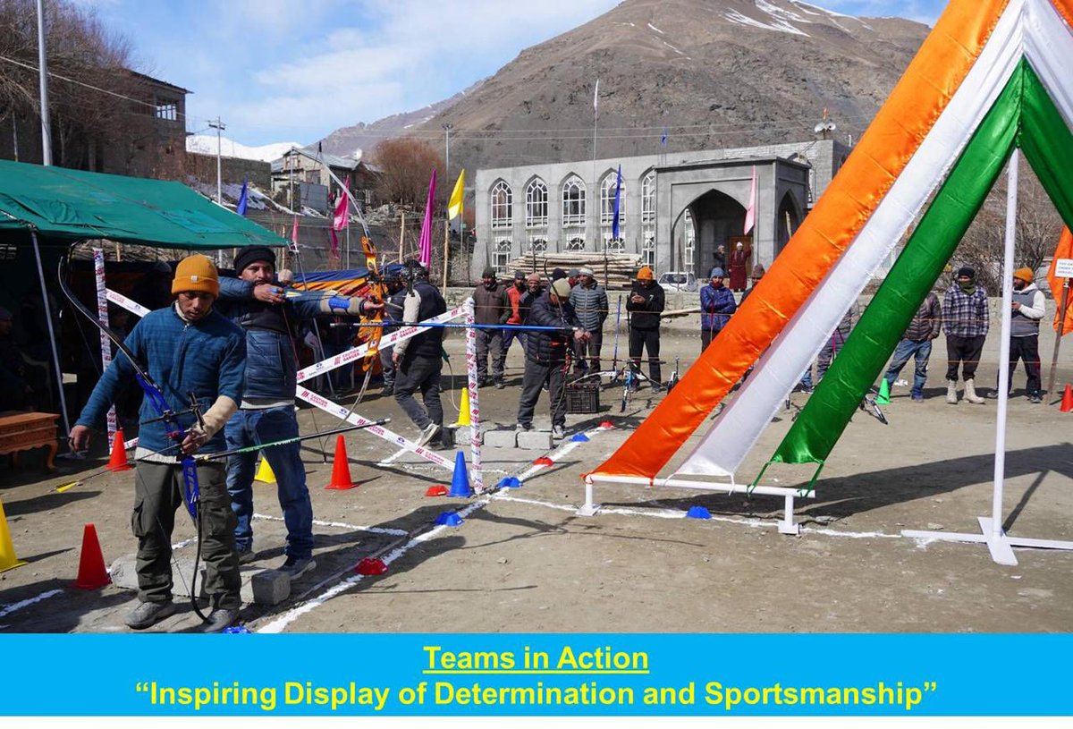 firefurycorps's tweet photo. Ex-Servicemen Archery Cup 2025 Suru Valley - 18 to 28 Feb 2025

“Upholding the traditions & sportsmanship #ForeverInOperations Division, in collaboration with community members and Veterans is organising “Ex- Servicemen Archery Cup Year 2025” in Suru Valley at  Village Sankoo, Ladakh.

 On 18 Feb 2025, the Opening Ceremony witnessed participation of 80 teams and 800 sportsmen from 65 villages including two teams of Ex-Servicemen.

 Teams will be showcasing their skills in both modern and traditional archery from 18 to 28 Feb 2025 in Suru Valley. 

Stay tuned for more updates!

#archery
#Excellenceinsports
#kheloindia

@adgpi
@NorthernComd_IA
@lg_ladakh
@LAHDC_Kgl
@prodefleh
@ANI 
@EarthNewsLadakh