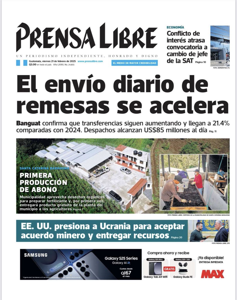 Las remesas a Guatemala se aceleran y alcanzan $85 millones diarios. Una comunidad con ese poder económico no está haciendo otra cosa que trabajar duro para sostener a su familia y de paso a todo un país.  #RemesasFamiliares #remesas #Guatemala