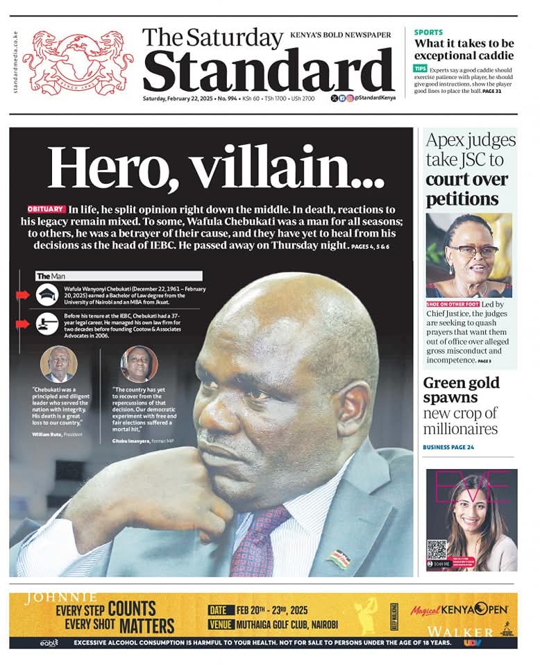 cbs_ke's tweet photo. Wafula Chebukati's legacy remains divisive in death as it was in life. Some hail him as a principled leader; others see him as a betrayer of democracy. President Ruto calls his passing a great loss, while critics argue Kenya still feels the impact of his decisions. #RIPChebukati https://t.co/D24Xbyc4xV