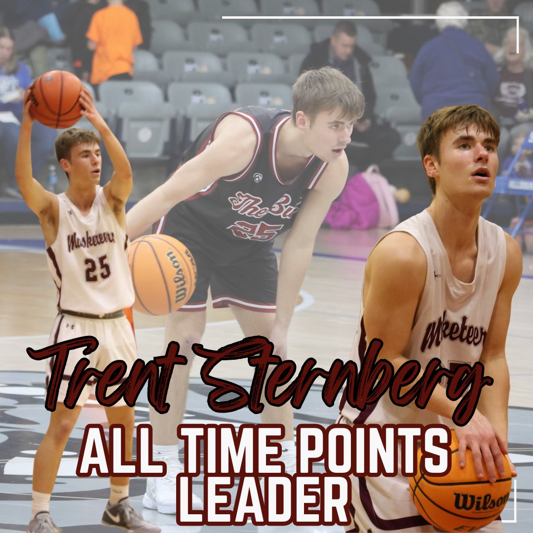 Congrats to our guy Trent Sternberg who know owns the all-time scoring record for boys basketball at Red Bud High School! Trent currently sits at 1531 points! #FAMILY #redbud132