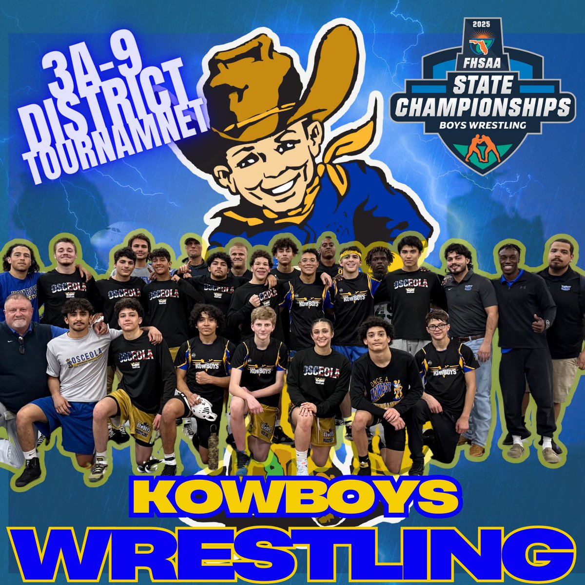 Kowboys Athletics (@kowboyathletics) on Twitter photo #KowboysWrestling starts the “March to the Spurs” in the #FHSAA State Series with District Tournament at Harmony tomorrow! Time to #KowboyUp! <a href="/osvarsity/">Sentinel Varsity</a> @osceolasports <a href="/positiveosceola/">Positively Osceola</a> <a href="/sdocathletics/">SDOC ATHLETICS</a> #KowboysWrestling starts the “March to the Spurs” in the #FHSAA State Series with District Tournament at Harmony tomorrow! Time to #KowboyUp! <a href="/osvarsity/">Sentinel Varsity</a> @osceolasports <a href="/positiveosceola/">Positively Osceola</a> <a href="/sdocathletics/">SDOC ATHLETICS</a>