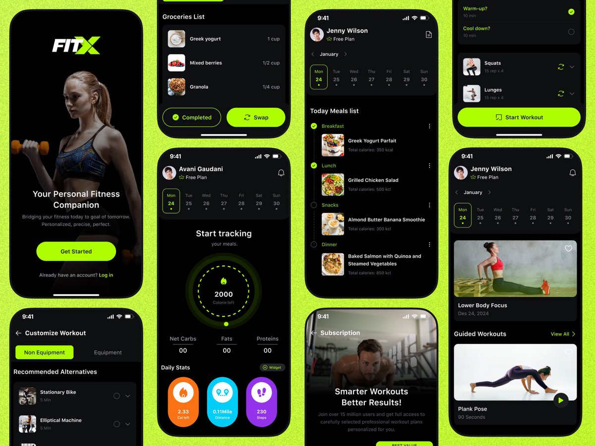 akashgajera15's tweet image. Designed an intuitive AI-generated fitness &amp;amp; meal planning mobile app that helps users achieve their health goals effortlessly. 💪

🔹 Available for new projects!
📩 Let’s Talk: corangelab@gmail.com

#UIUX #FitnessApp #AIWorkout #HealthTech #MobileAppUI #DesignForGrowth 🚀