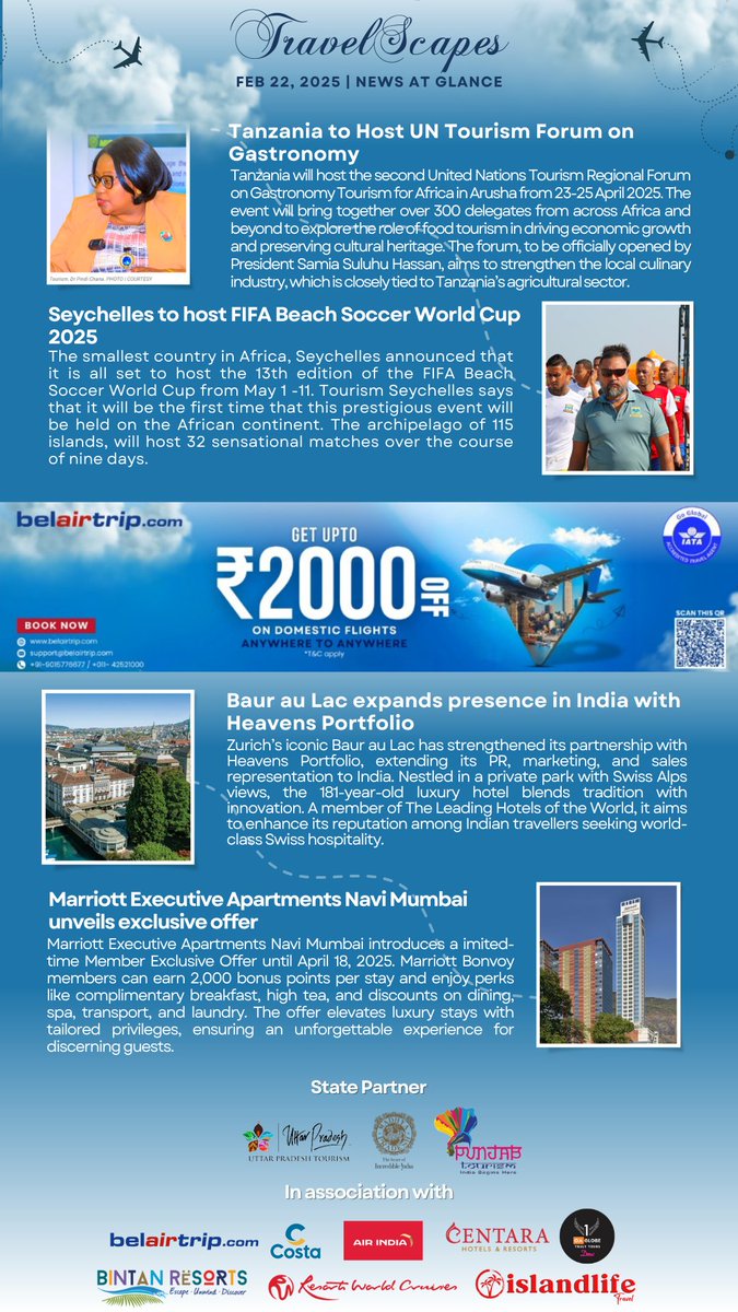 TravelScapes_VM's tweet photo. Discover the world through TravelScapes' Daily Newsletter - your gateway to the newest B2B travel developments. https://t.co/pVuv6gHEj7