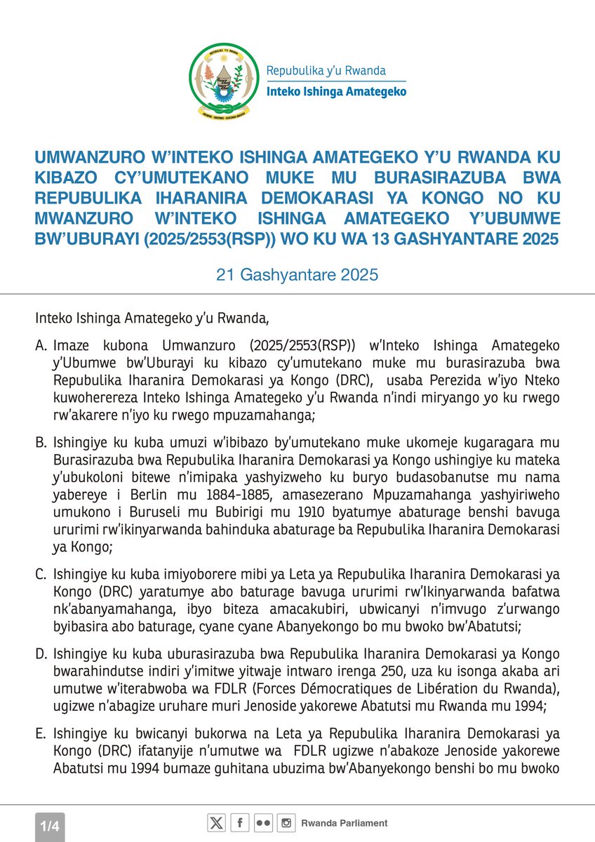 Rwanda Parliament tweet media