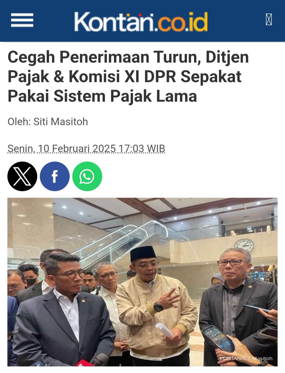 ferizandra's tweet photo. Berita 1 :
Luhut : Coretax System bisa menambah penerimaan Rp. 1.500 triliun ke Kas Negara...

Berita 2 :
Cegah penerimaan turun, Ditjen Pajak dan Komisi IX DPR sepakat pakai sistem pajak lama...

Jadi Coretax ini udah menghabiskan Rp. 1,2 triliun dalam pembuatannya, tapi sampe 40 hari masih error aja dan akhirnya disepakati untuk kembali ke sistem pajak yang lama...

Terus bagaimana pertanggung jawabannya...? 🤔