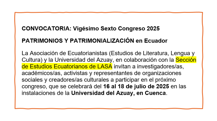 LASA ECUADOR (@lasaecuador) on Twitter photo  LASA ECUADOR (@lasaecuador) on Twitter photo