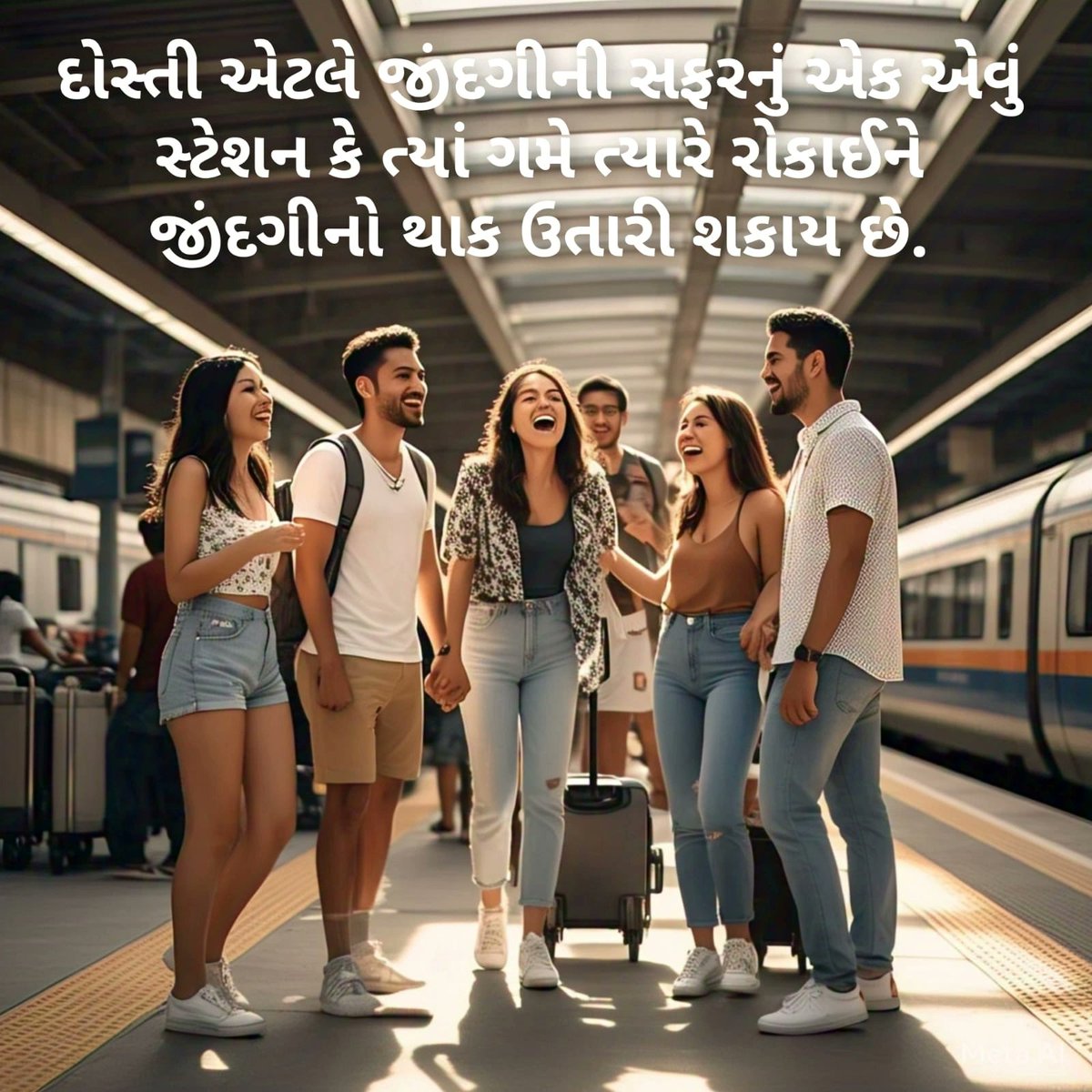 WalaNewspaper's tweet photo. દોસ્તી એટલે જીંદગીની સફરનું એક એવું સ્ટેશન કે ત્યાં ગમે ત્યારે રોકાઈને જીંદગીનો થાક ઉતારી શકાય છે.
#friendship https://t.co/1fLfnjtyC1