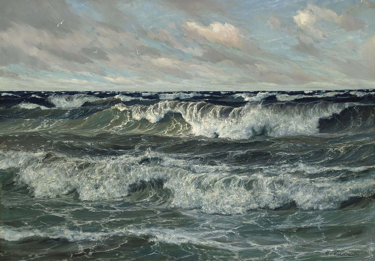 DailyClassicArt's tweet image. Patrick von Kalckreuth - "The North Sea"