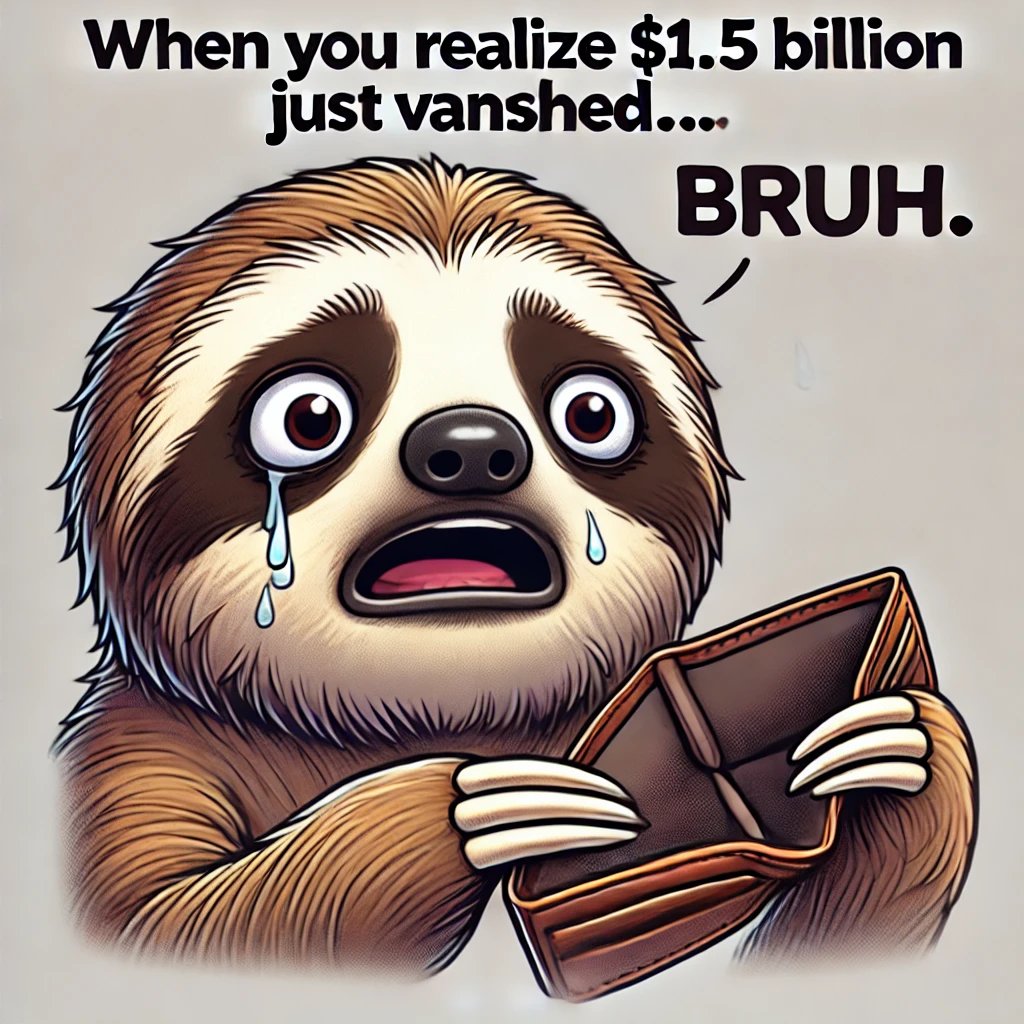 bruh_sloth's tweet image. When you check your crypto wallet and see $1.5 billion missing... BRUH. 🦥💤

#BybitHack #crypto #BruhSloth #SlothThoughts #Ethereum #CryptoMeme