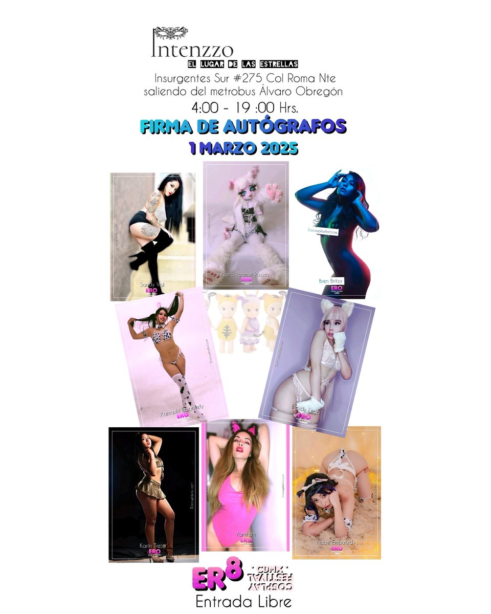 Firma de Autógrafos en <a href="/IntenzzoObregon/">IntenzzoObregon ❤️‍🔥</a> el lugar de las Estrellas...
1 de Marzo 2025
Rumbo a la 8tva Edición
Te la vas a perder?...