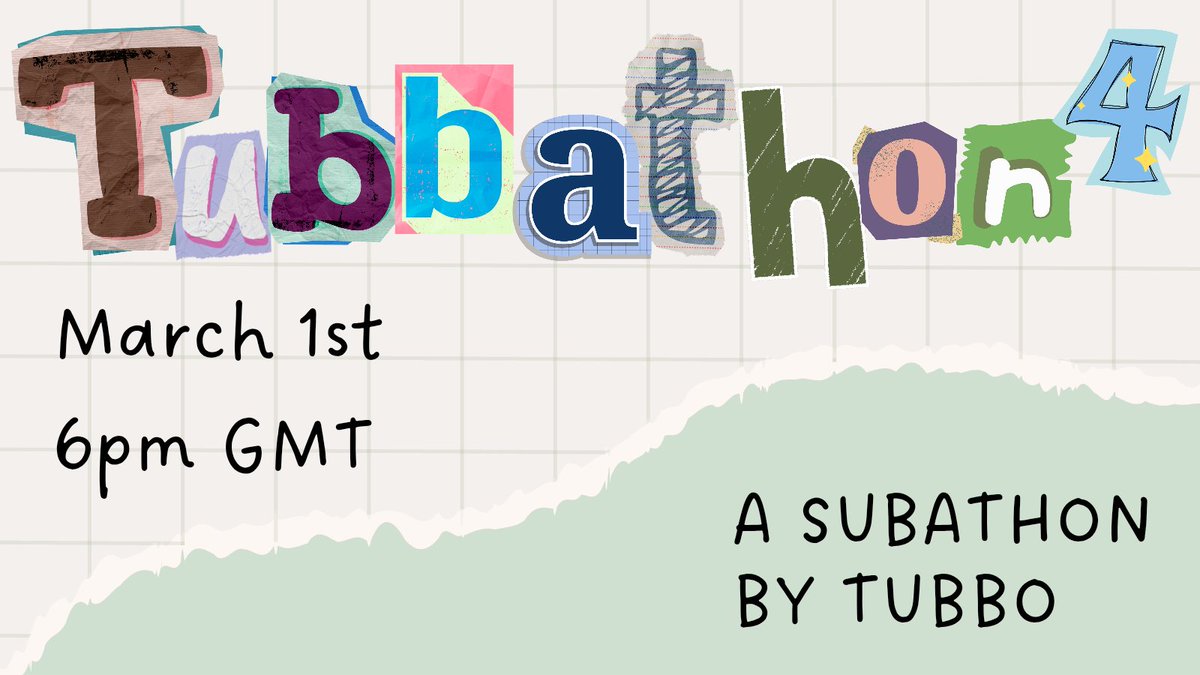 Wondering if you should watch the Tubbathon?
The answer is obviously yes and here is a 🧵 explaining and hyping up the insanity that is the Tubbathon!