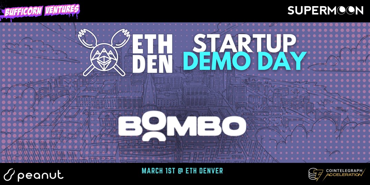 bebepuey's tweet image. 💣 Absolutely stoked to share that I got selected to pitch Bombo at ETHDenver Startup Demo Day – the email "Congratulations! You’re Pitching at ETHDenver Startup Demo Day" hit me hard. Representing the EDM community at such a huge event fills me with so much pride and gratitude.…