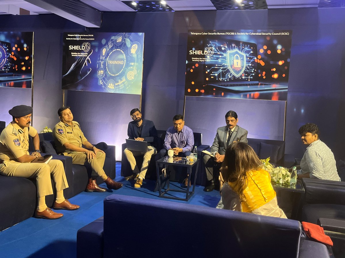 During the SHIELD Conclave held at Hyderabad, Ms. Sree Bala, DCP Cyber Crimes organized a meeting with Sri. Rajesh Kumar IPS, CEO of I4C.The discussions focused on reforming Cyberabad's approach to cybercrime by introducing new cyber tools to streamline and enhance investigations