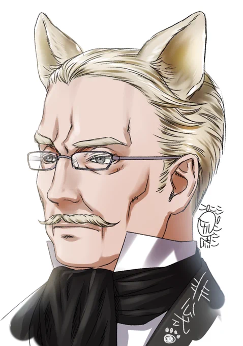 222で猫の日だからニャ… 猫かぶり大臣とはいえ(?)なんで描いちゃったんだろう #千銃士R 非公式ファンアート再掲でございます 