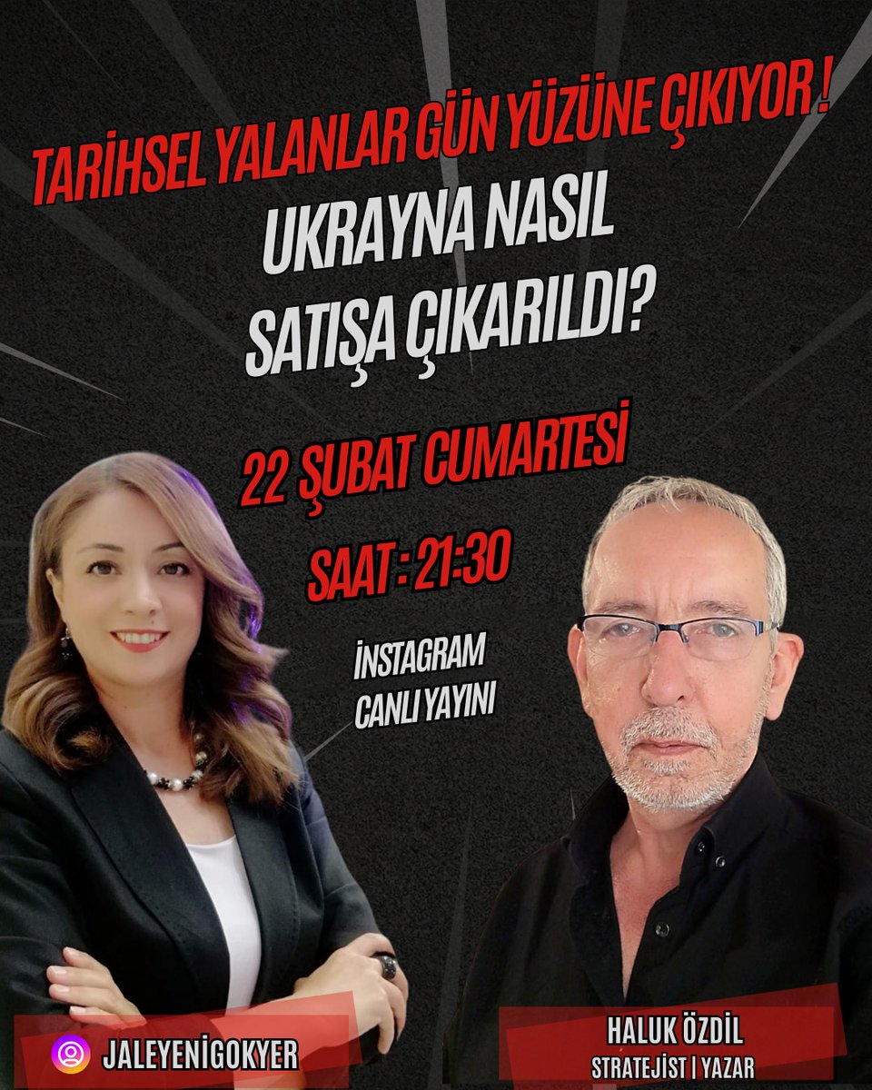 Tarihin tozlu sayfalarını aralıyoruz. Ukrayna'nın bilinmeyen hikayesi ve tarihsel hiç duyulmamış gerçekler aralanıyor.

#canlıyayın #tarih  #ukrayna  #gerçekler  #yalanlar
#tozlusayfalar #yönetim

@halukozdil9