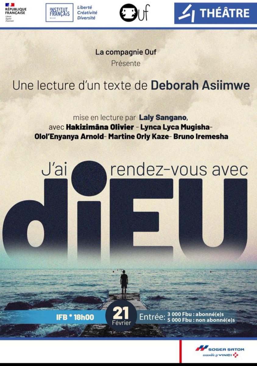 IrisNews_'s tweet image. 🎭✨ À l&apos;@IFBurundi, une soirée captivante ce 21/01 avec la lecture de la pièce &quot;J&apos;ai rendez-vous avec diEU&quot; de l&apos;artiste #Ougandaise Deborah Asiimwe 

✍️ La pièce met en lumière les défis vécus par les Africains face aux refus de visa pour l&apos;Occident, exposant l&apos;injustice du…