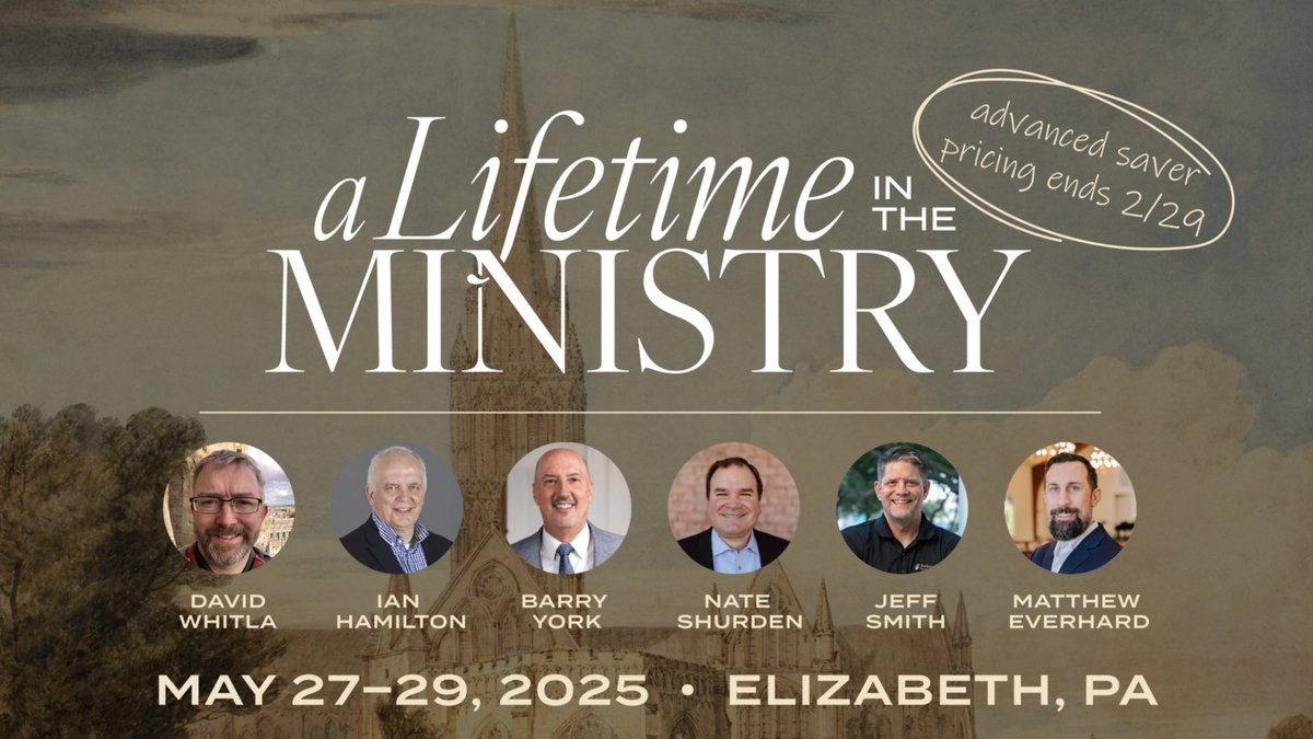 banneroftruth's tweet photo. Advance Saver Deadline: 1 Week Away!
📖 A Lifetime in Ministry – Join us at this year’s East Coast Ministers’ Conference
Secure your spot today: https://t.co/vBUYOksqAV
#MinistersConference #MinistryDevelopment #ChurchLeadership #BannerofTruth https://t.co/0fRnE3P5Ur