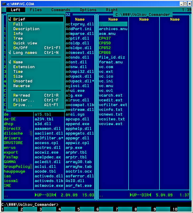 KamenarVladimir's tweet photo. @tsoding The Volkov Commander is a file manager written in assembly. It's less than 100Kb. The author is Vsevolod Volkov. https://t.co/MYpXyONvqI