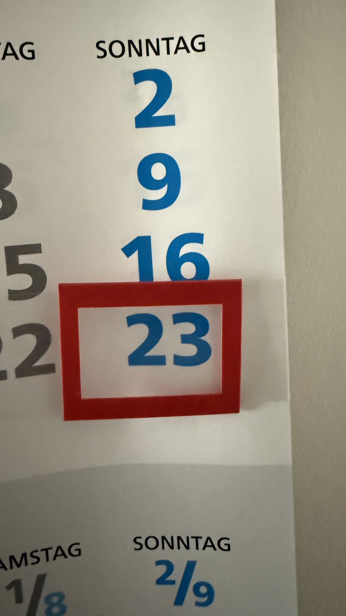 Der 23.02 ist blau in meinem Kalender, ein gutes Omen?