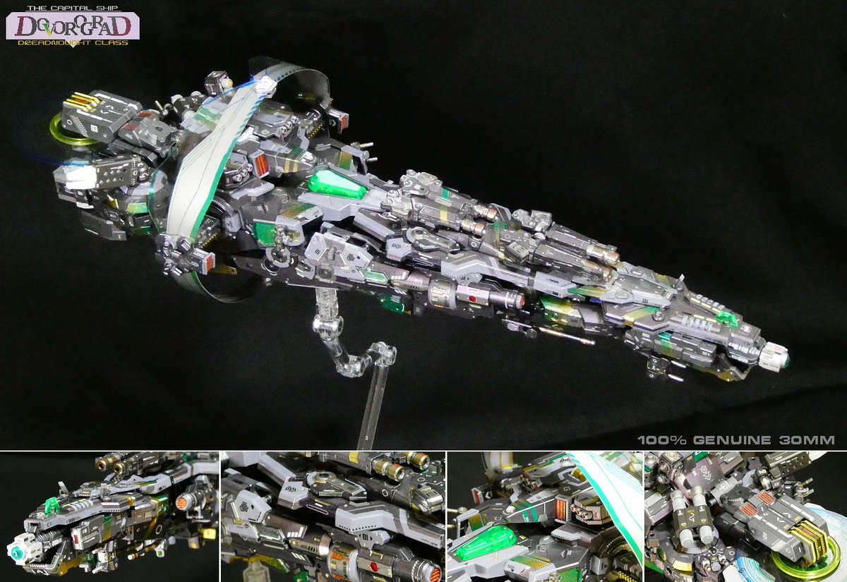 cryopassion_lab's tweet image. 「ド級」戦艦ドヴォログラッド
#30MM夜間都市戦
#30MMバイロン軍
バイロン宇宙軍が建造した空前の規模の巨大戦艦
多数の戦略兵器を搭載し、艦首主砲は都市Sを軽く吹き飛ばす威力と計算されている
マクシオンのデータユニット回収艦隊出現を予期し、護衛艦隊と共にS周辺宙域を徘徊する
(⬇️加工・補足)