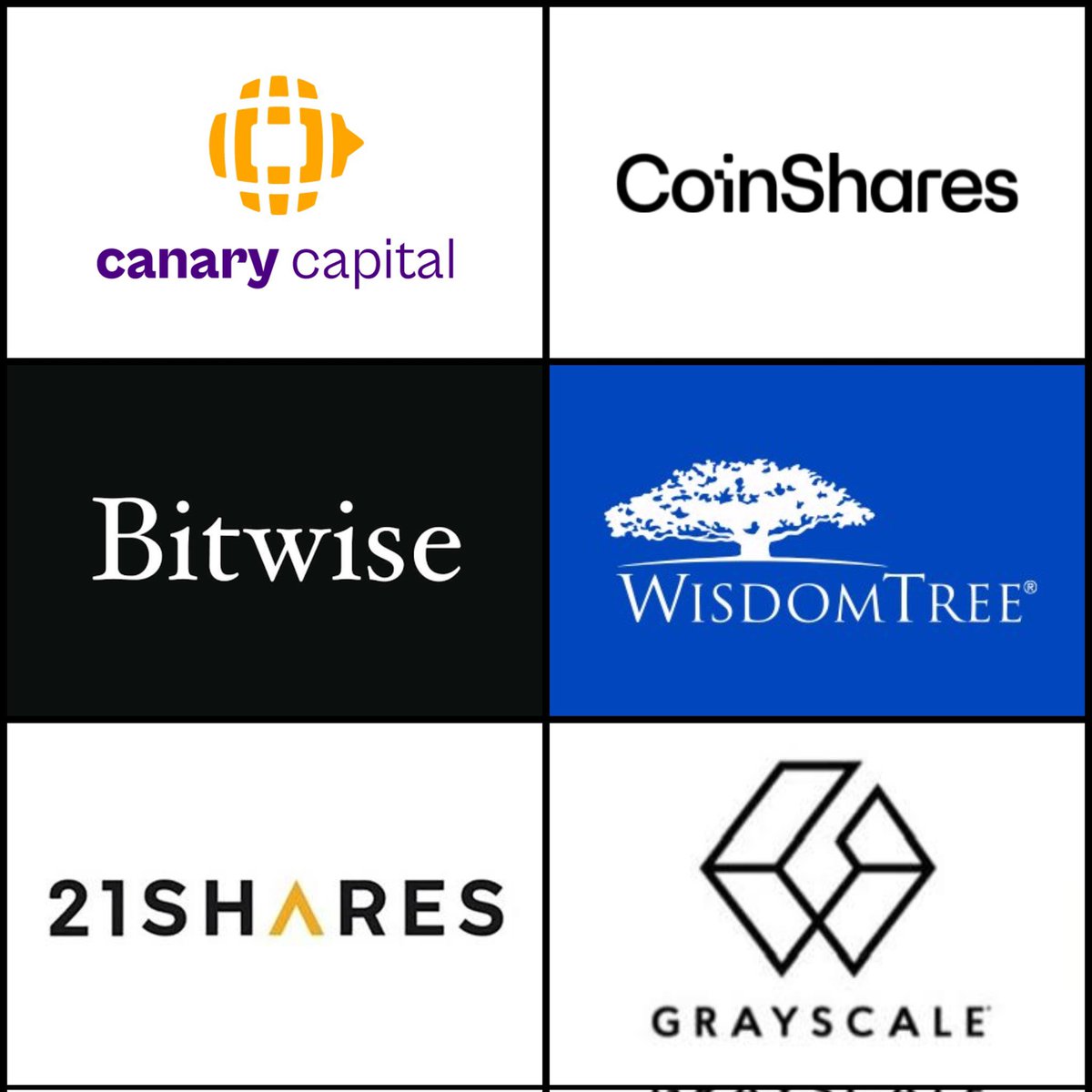 WOW! 💥

6 #XRP ETF HAVE ALREADY BEEN ACKNOWLEDGED BY THE SEC:

- CANARY CAPITAL 

- COINSHARES

- BITWISE

- WISDOMTREE

- 21SHARES

- GRAYSCALE

WHICH ONE WILL BE NEXT? 🤔💭