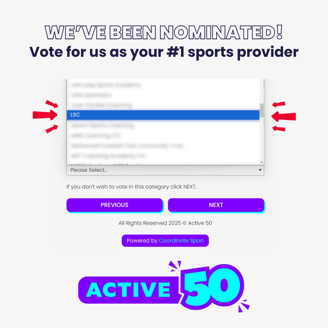 We've been nominated for the #1 sports provider!

If you love LSC, vote for us as your favourite sports provider

Vote here: hubs.li/Q037Mg2l0

Thank you for your support 🙌