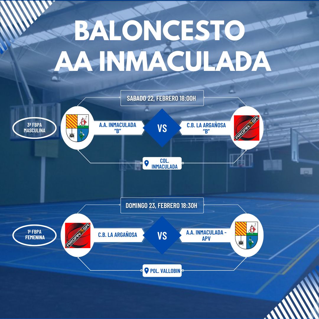 Otro fin de semana de baloncesto, en este caso para nuestras chicas y nuestros chicos del B. Doble enfrentamiento complicado frente a <a href="/cbarganosa/">C.B. La Argañosa</a> puesto que son dos rivales llamados a estar arriba de la clasificación. Lo daremos todo para intentar un buen resultado. Ven a vernos!