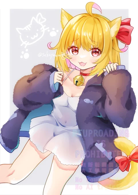 猫ルーミアちゃん描いた もふもふパーカを添えて #猫の日 #ルーミア