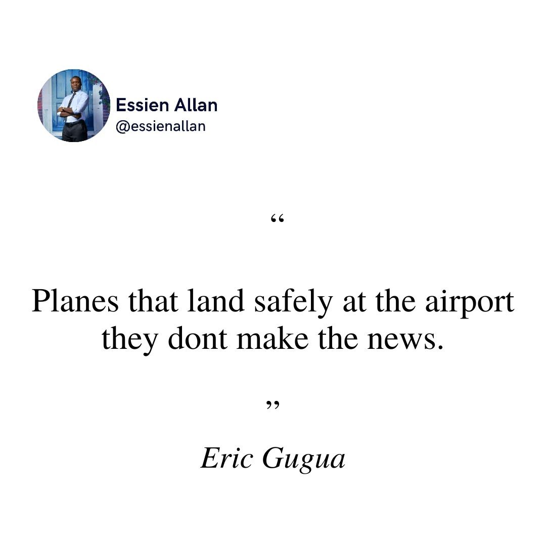 essienallan's tweet photo. Think Again!
Be careful what you normalise based on what makes the news.

Thank you @eric_gugua
📌 https://t.co/gtUqm9HFcp