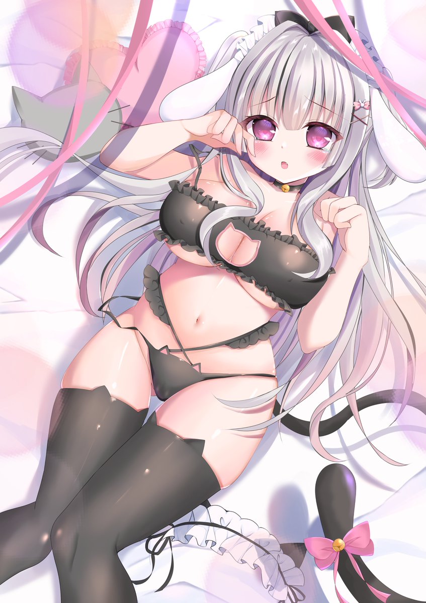 #猫の日 
「にゃん?…う、うさぎなのにぃ…//」 