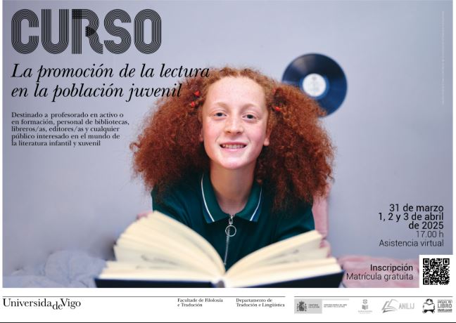Asociación Amigos del Libro Infantil y Juvenil (@amigosdelibro) on Twitter photo La Asociación Amigos del Libro organiza junto a <a href="/AAnilij/">Asociación Nacional Investigadores en LIJ - ANILIJ</a> el curso titulado "La promoción de la lectura en la población juvenil". Se celebrará los próximos 31 de marzo, 1, 2 y 3 de abril de 2025 (14h) en la Universidad de Vigo, modalidad virtual. Es gratis La Asociación Amigos del Libro organiza junto a <a href="/AAnilij/">Asociación Nacional Investigadores en LIJ - ANILIJ</a> el curso titulado "La promoción de la lectura en la población juvenil". Se celebrará los próximos 31 de marzo, 1, 2 y 3 de abril de 2025 (14h) en la Universidad de Vigo, modalidad virtual. Es gratis