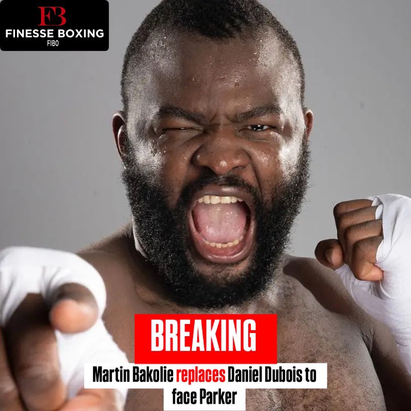 Finesseboxing1's tweet photo. Martin Bakole replace Daniel Dubois https://t.co/ig5dS8kdIm