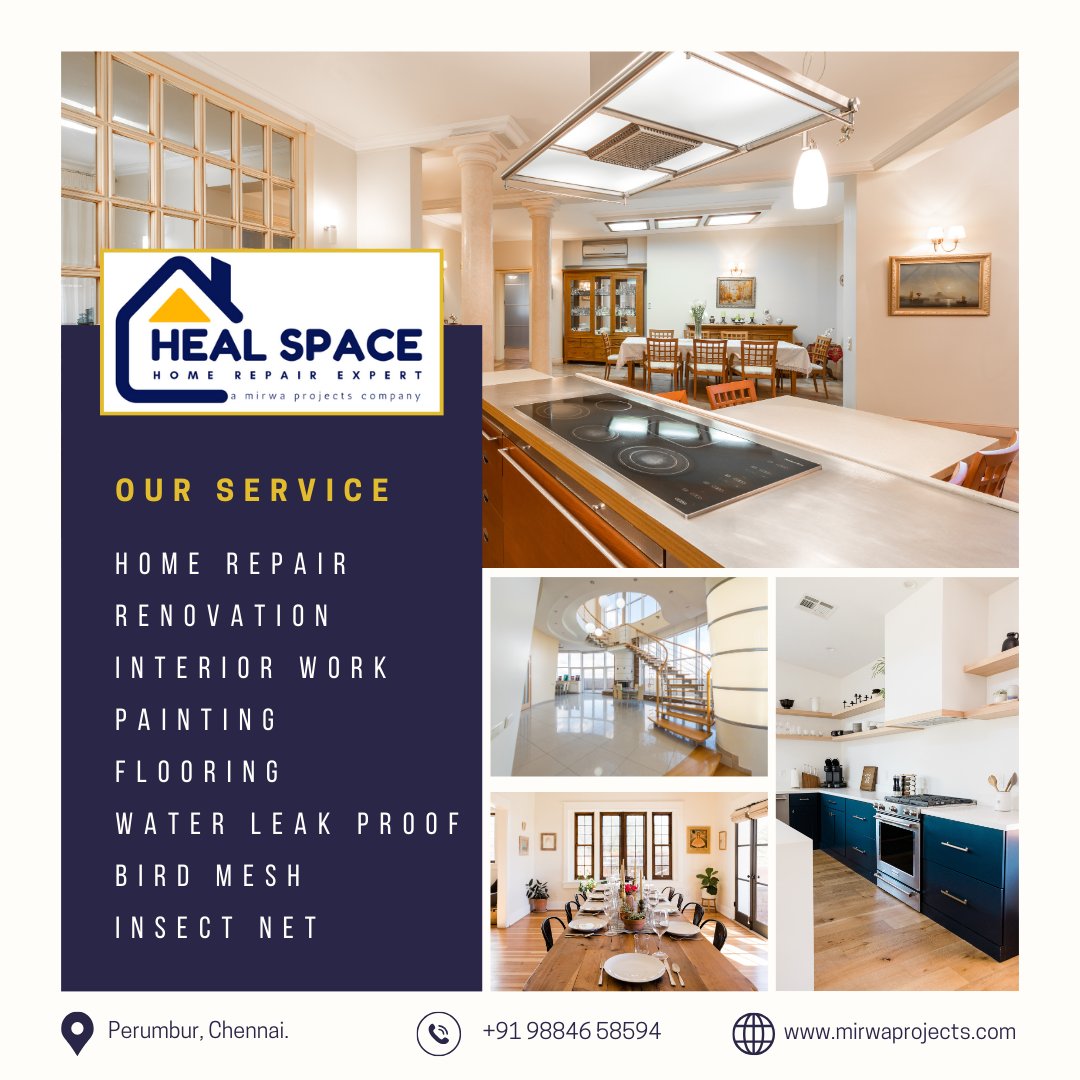 Rafiq_only's tweet photo. "Heal Space by Mirwa Projects – Partner in Home Repair &amp; Maintenance."

At Heal Space, we deliver expert home repair and maintenance services with precision, reliability, and care.
#ExpertRepairs #HomeImprovement #HandymanServices #RenovationExperts #BuildingBetterSpaces https://t.co/eCXv6FIl0A