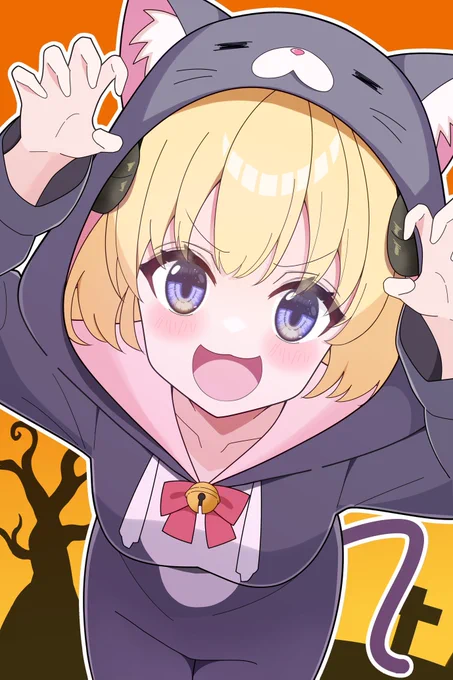#猫の日猫パジャマヒツジ#つのまきあーと 
