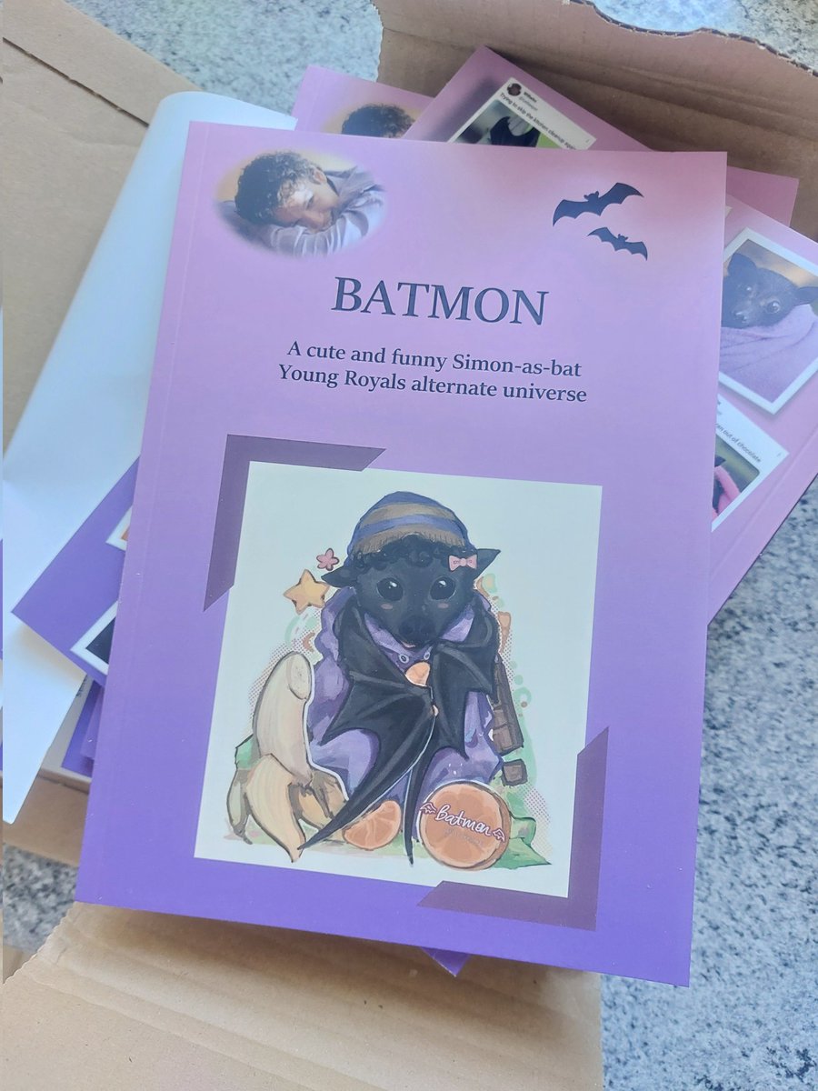 _97ways_'s tweet photo. Quite some people said #Batmon should have a printed version, so maybe I did something ... 😊 
Big thank you to @yrcream23 for the beautiful cover pic and everybody who keeps track of the little bat and his adventures 😍 https://t.co/6MWpJ6uIGO