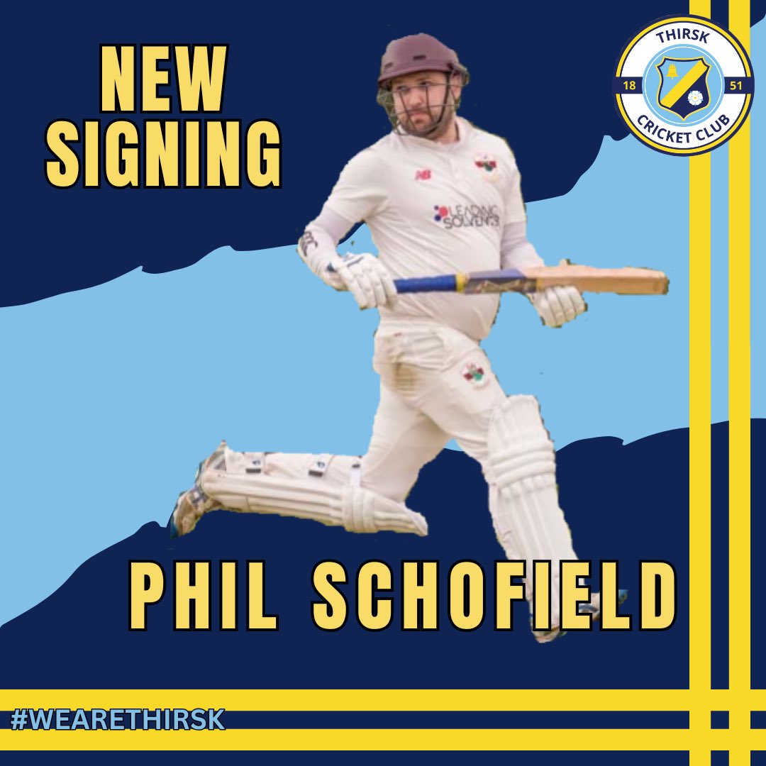 We are delighted to announce the signing of Phil Schofield for the 2025 season. Phil is a power hitter who brings vast experience into the first team. Welcome Phil! #ThanksPhil #WelcomePhil