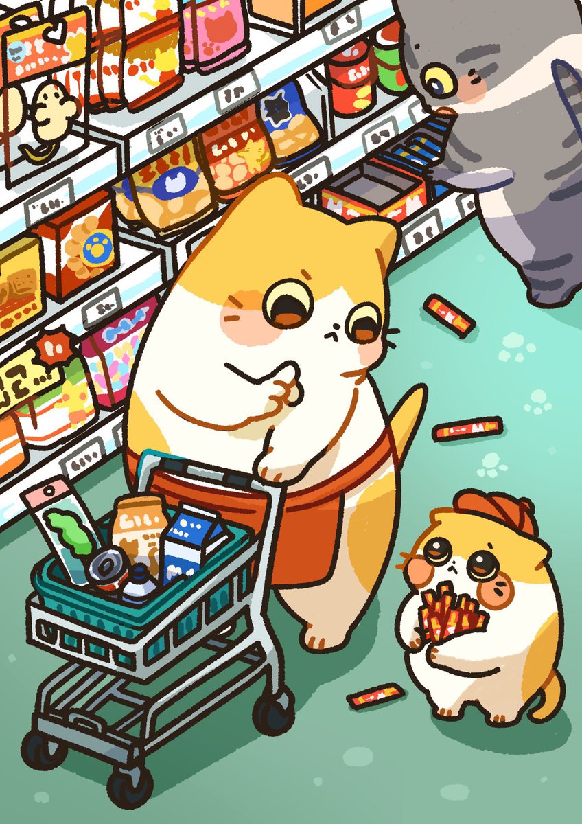 pannomimi0301's tweet image. 猫がいる絵たち
 #猫の日