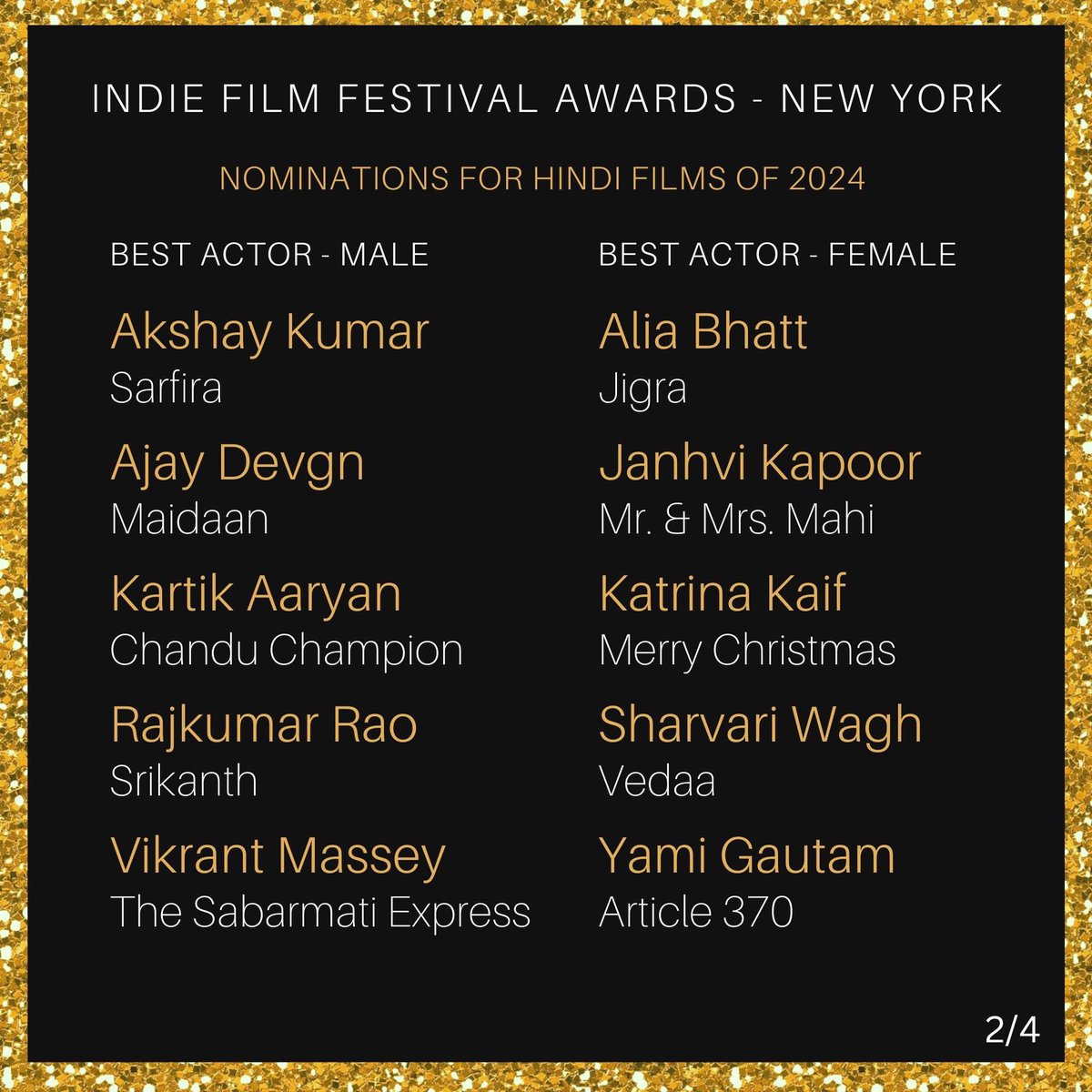 Shikha3355's tweet image. Megastar Akshay Kumar has been nomination for India Film Festival Awards USA Best Actor in #Sarfira 🥹🤌

#AkshayKumar
