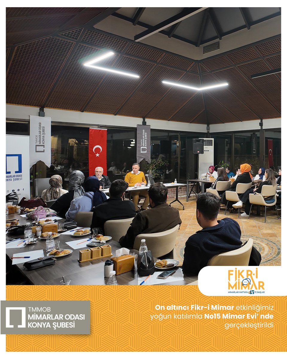 Mimarlar Haftaya No15’te Başlar!
Sohbetlerin edildiği, notların alındığı, mesleki konuların tartışıldığı Fikr-i Mimar etkinliğimizin onaltıncısını gerçekleştirdik. Oldukça keyifli ve verimli zaman geçirdiğimiz etkinliğimize eşlik eden tüm katılımcılara teşekkür ederiz.